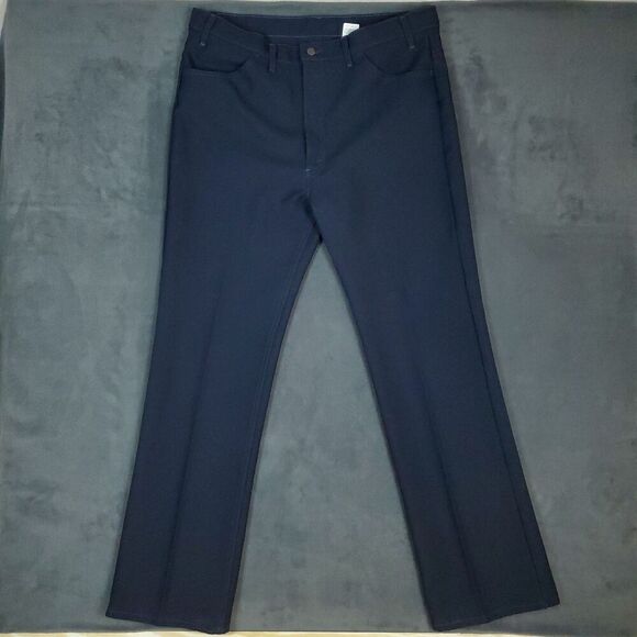 Vintage Levis Pants Mens 40x34 Dress Slacks Flat Front Polyester Dacron Made USA - Picture 1 of 16